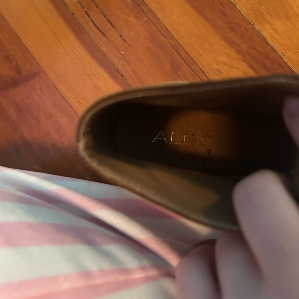 Aldo Tan Lace Up Ankle Boots - Picture 2 of 5